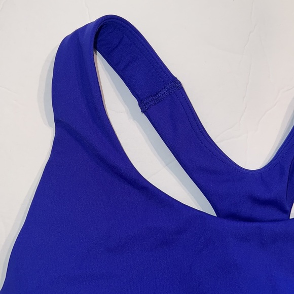 Athleta XS sports bra pullover no pads racerback breathable unlined purple - Picture 2 of 7